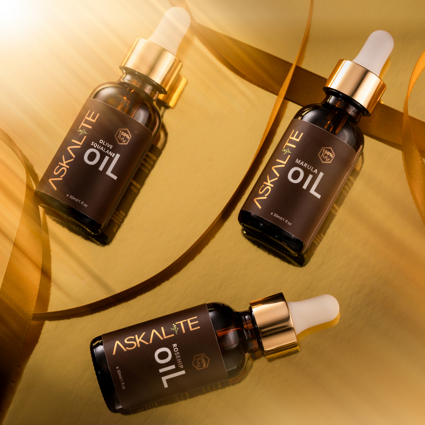Askalite Formula pure botanical oils for dark spot, uneven skin tone pharmacist developed formulas Marula oil, squalane oil, reship oil