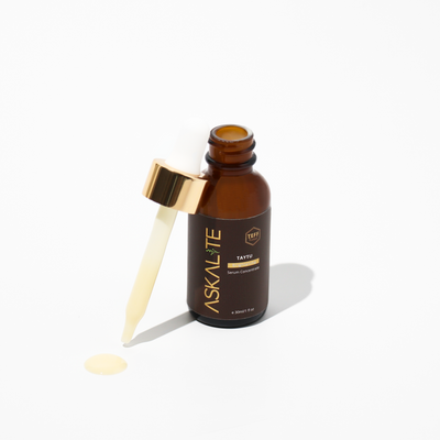 Askalite Formula pharmacist developed formulas for melanated skin, skin of color, people of color to fight discolorations, dark spot and uneven skin tone made with Teff peptides. Glowing skin products for black skin, Black skincare products, Natural black skin care products, Black female entrepreneurs